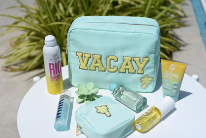 "Vacay & Mini" Bundle, Mint, Large & Extra Small Pouch Set