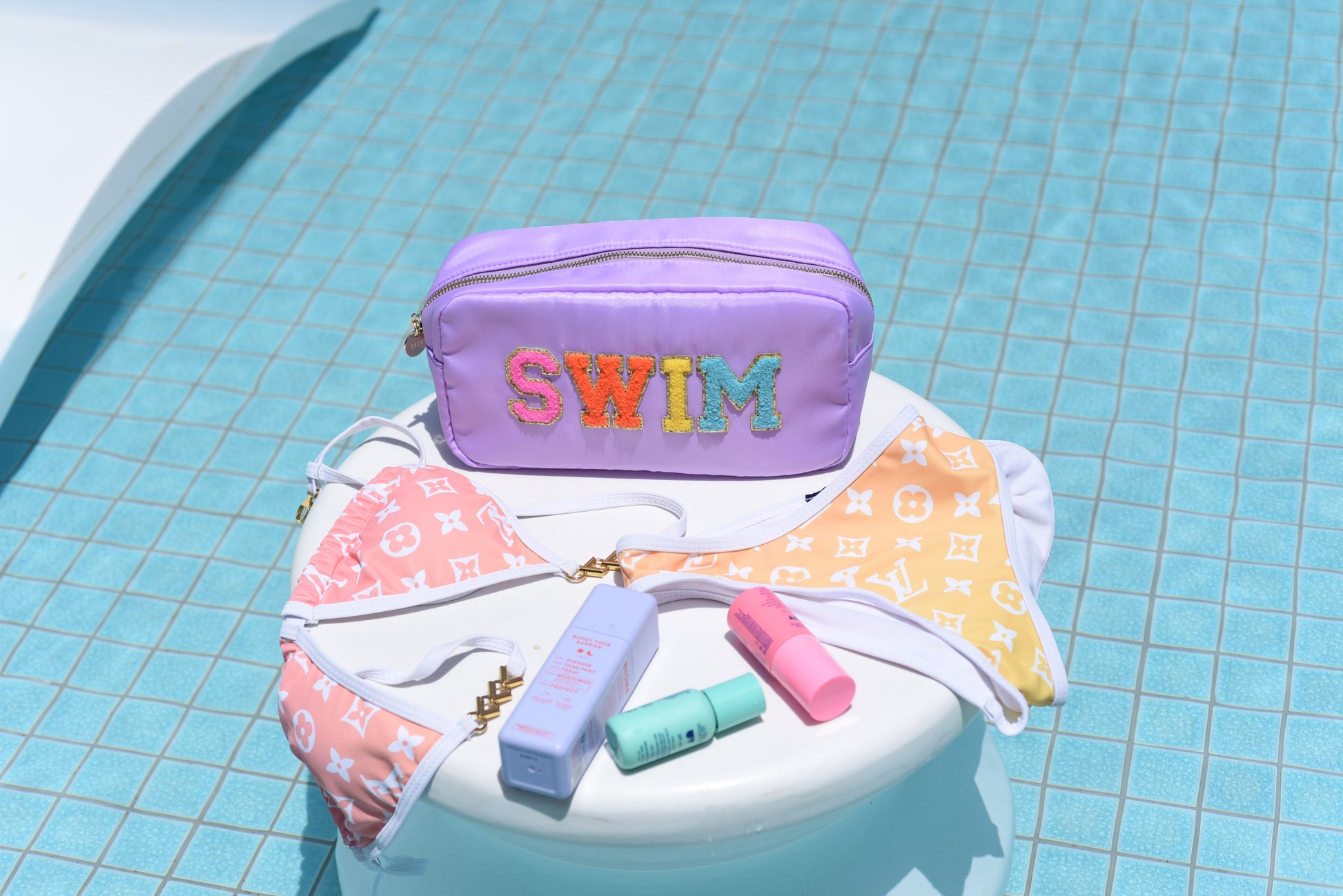 Lilac Medium "Swim” Pouch - The Happy Tribe