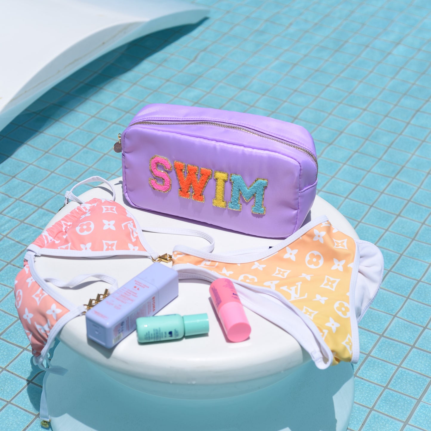 Lilac Medium "Swim” Pouch - The Happy Tribe