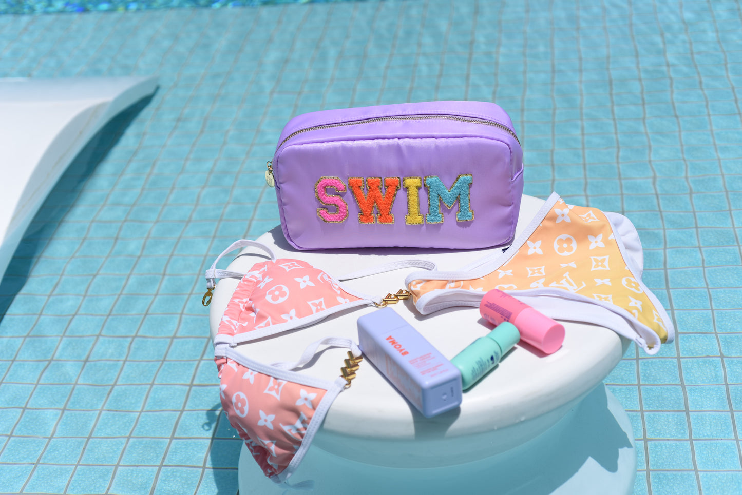 Lilac Medium "Swim” Pouch - The Happy Tribe