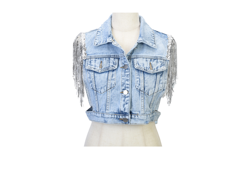 Personalised Bridal Denim Waistcoat