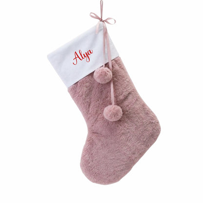 Personalised Christmas Faux Fur Stocking