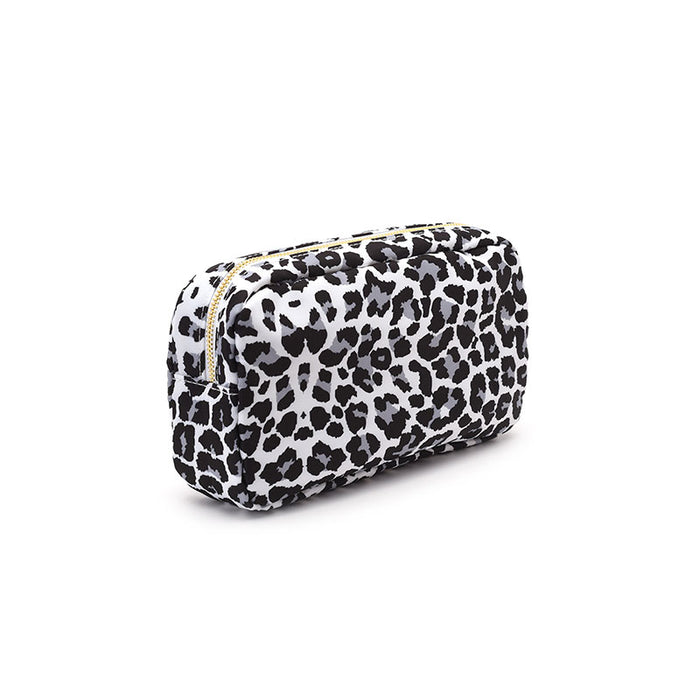 Black & White Animal Print Personalised Pouch - Small