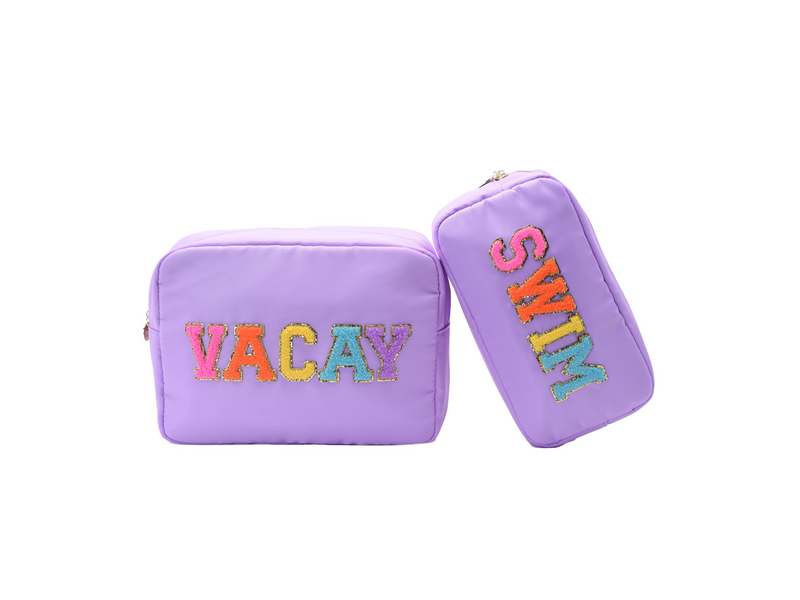 Lilac “Vacay & Swim” Bundle, Large & Medium pouch