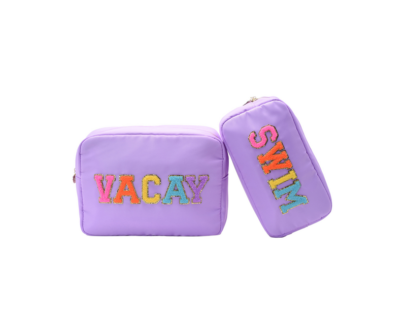 Product: Lilac “Vacay & Swim” Bundle – Large & Medium Pouches
