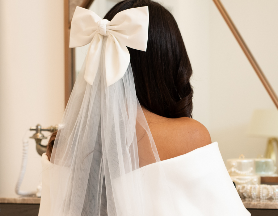 Personalised Bride Bow & Veil