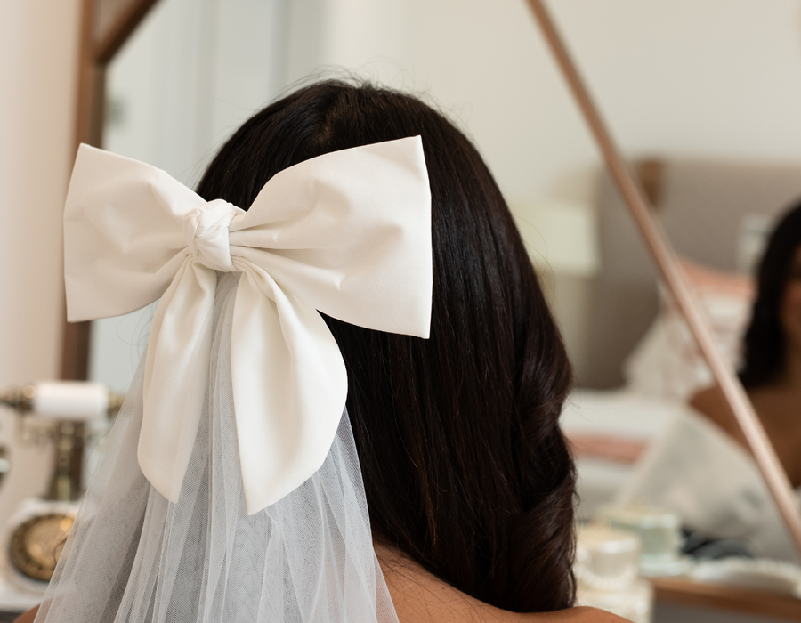 Personalised Bride Bow & Veil