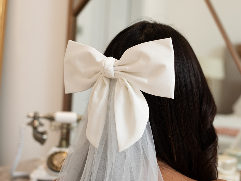 Personalised Bride Bow & Veil