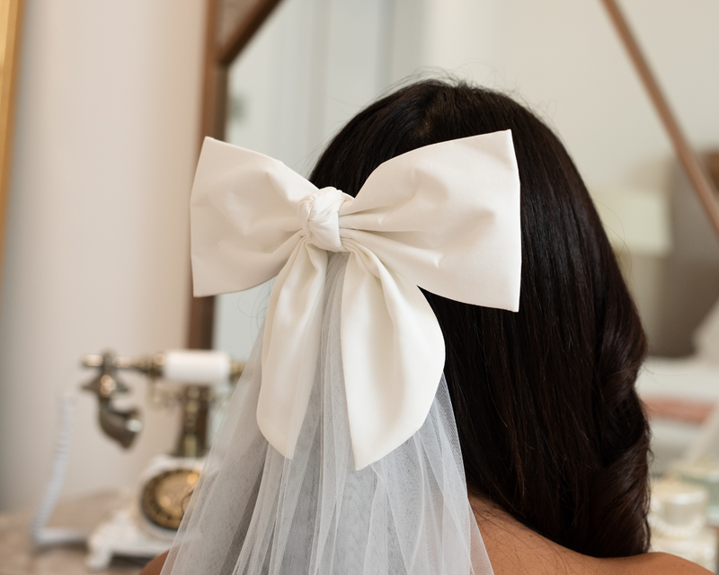 Personalised Bride Bow & Veil