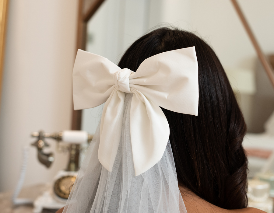 Personalised Bride Bow & Veil