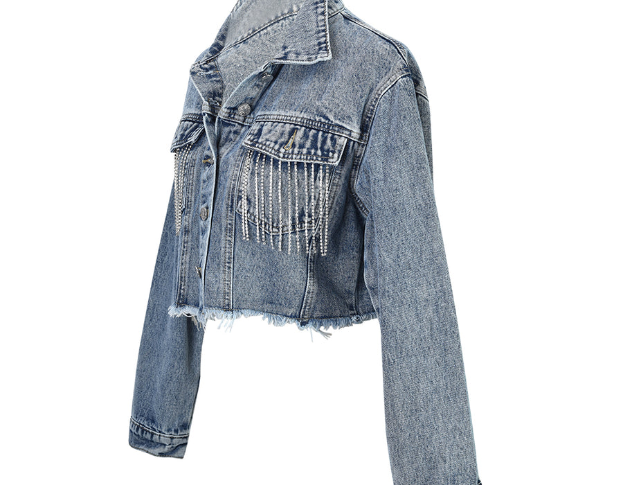 Personalised Bridal Diamanté Denim Jacket