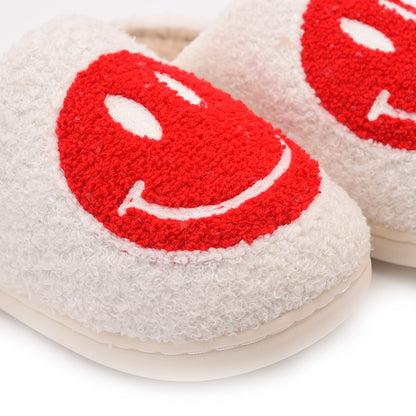 Smiley Slipper - White & Red - The Happy Tribe