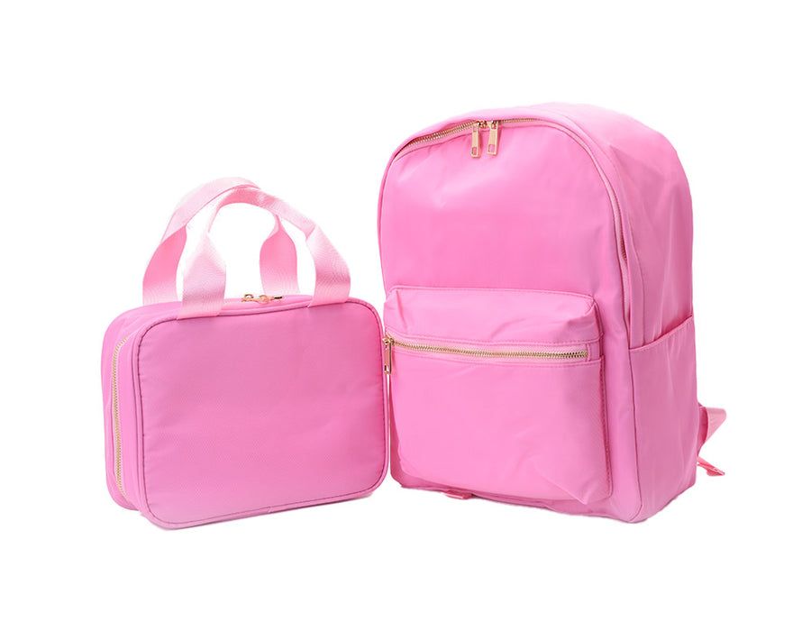 Candy Pink Handle Personalised Lunch Bag