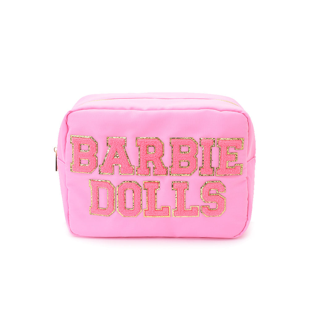 Candy Pink Large Pouch - "Barbie Dolls" - The Happy Tribe
