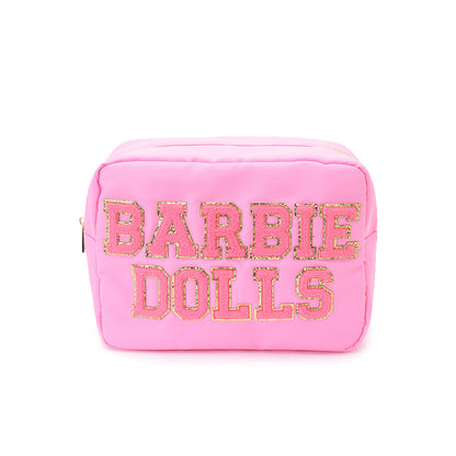 Candy Pink Large Pouch - "Barbie Dolls" - The Happy Tribe