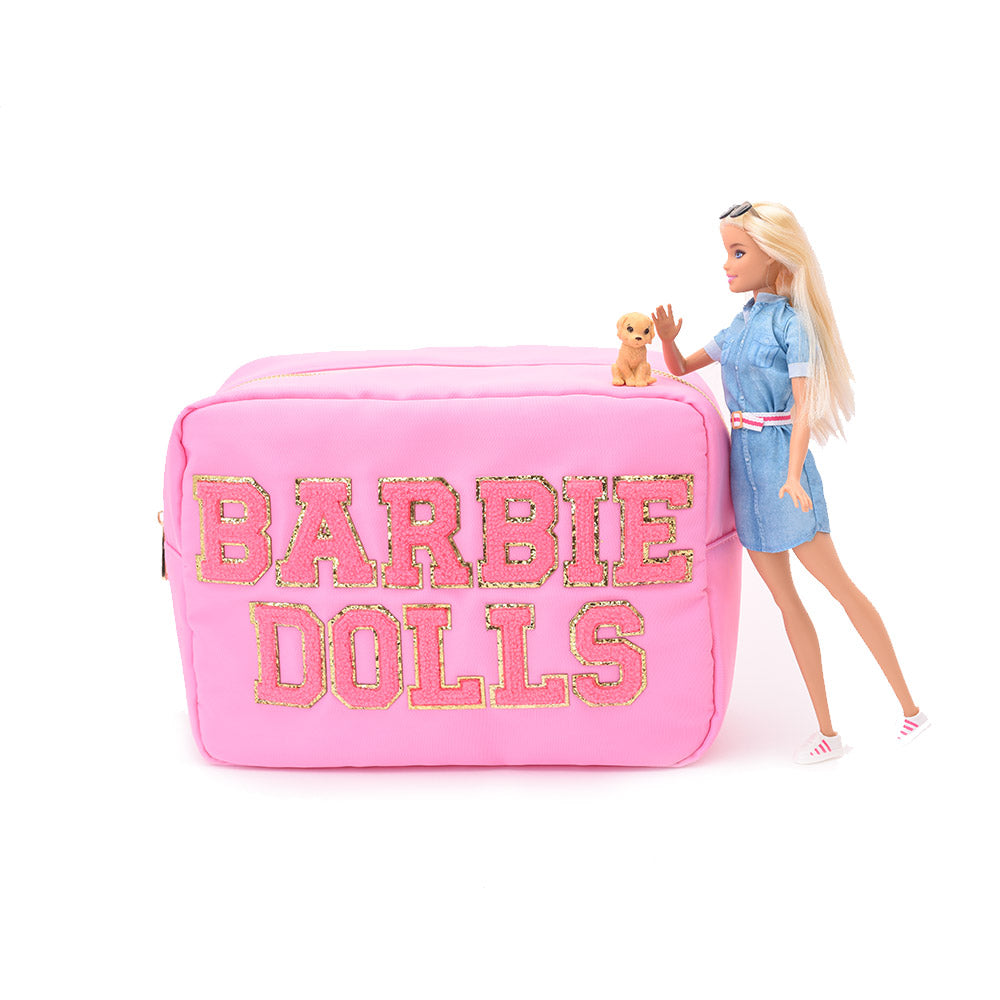 Candy Pink Large Pouch - "Barbie Dolls" - The Happy Tribe