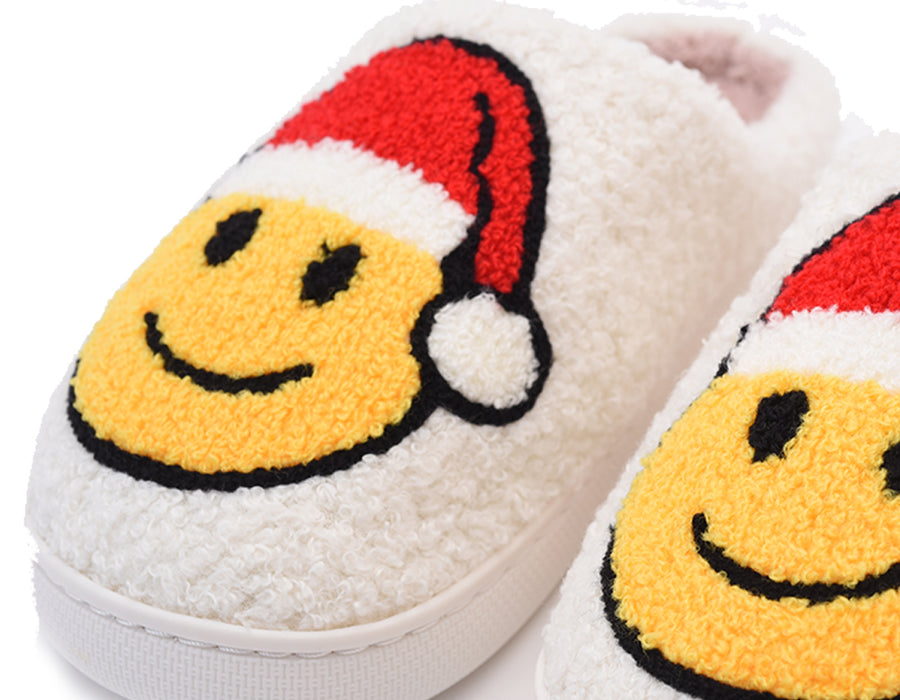 Christmas Slippers - Smiley Santa