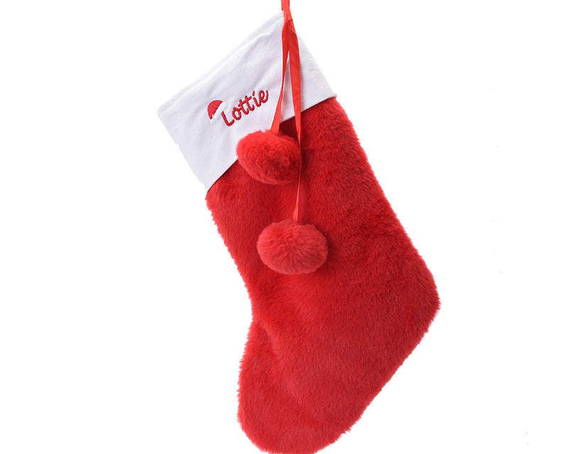 Personalised Christmas Fur Stocking