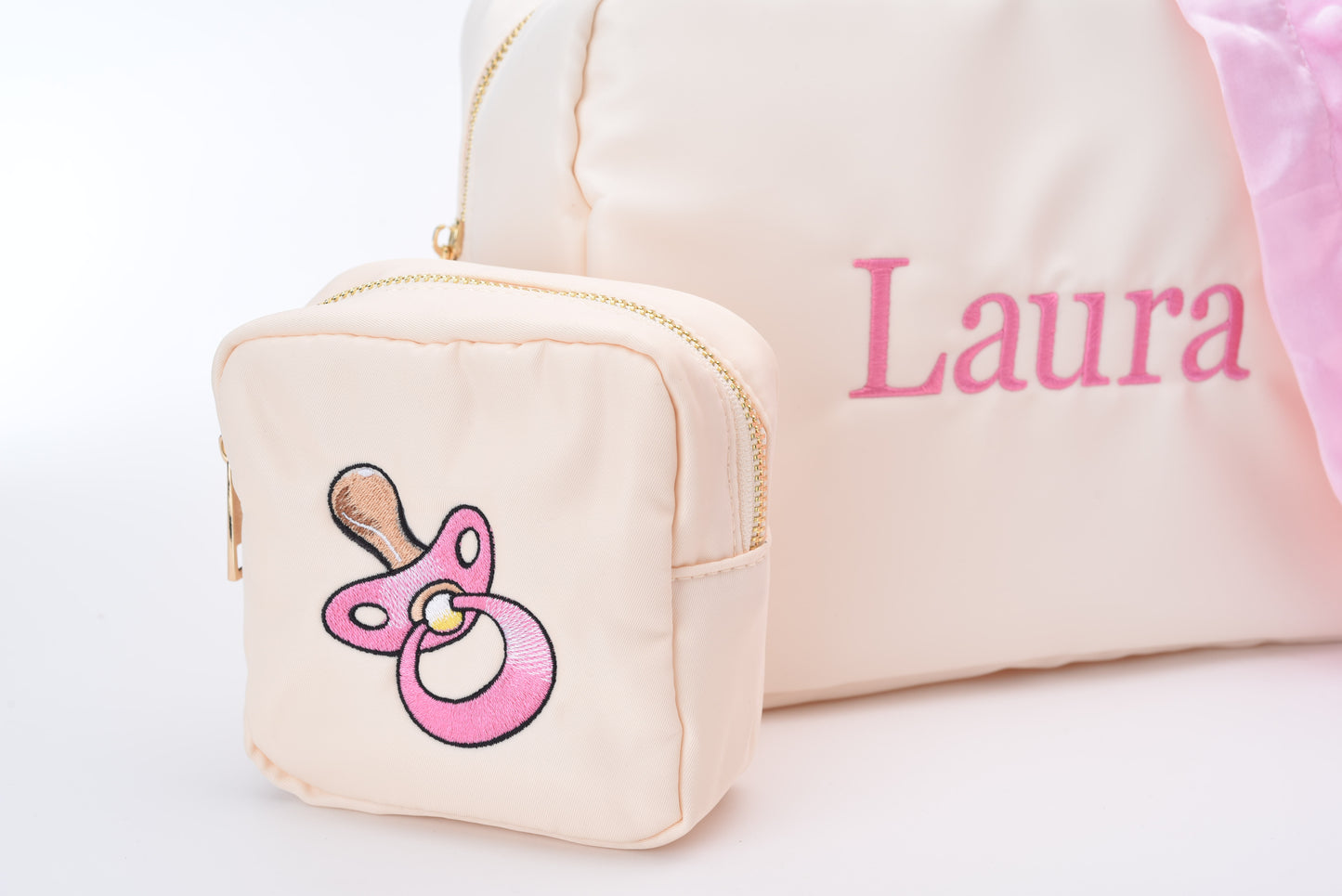 Personalised Baby Gift Set, Baby Pink