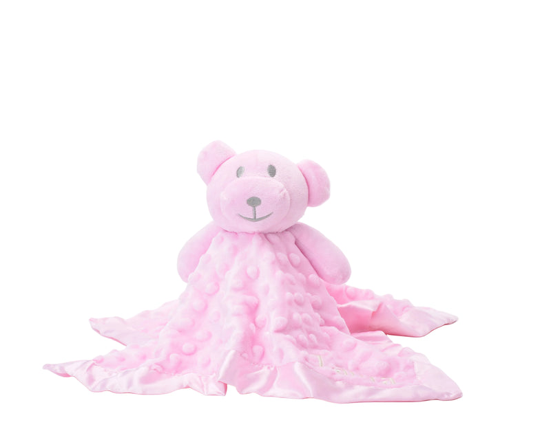 Baby Girls Personalised Pink Teddy Bear Comforter