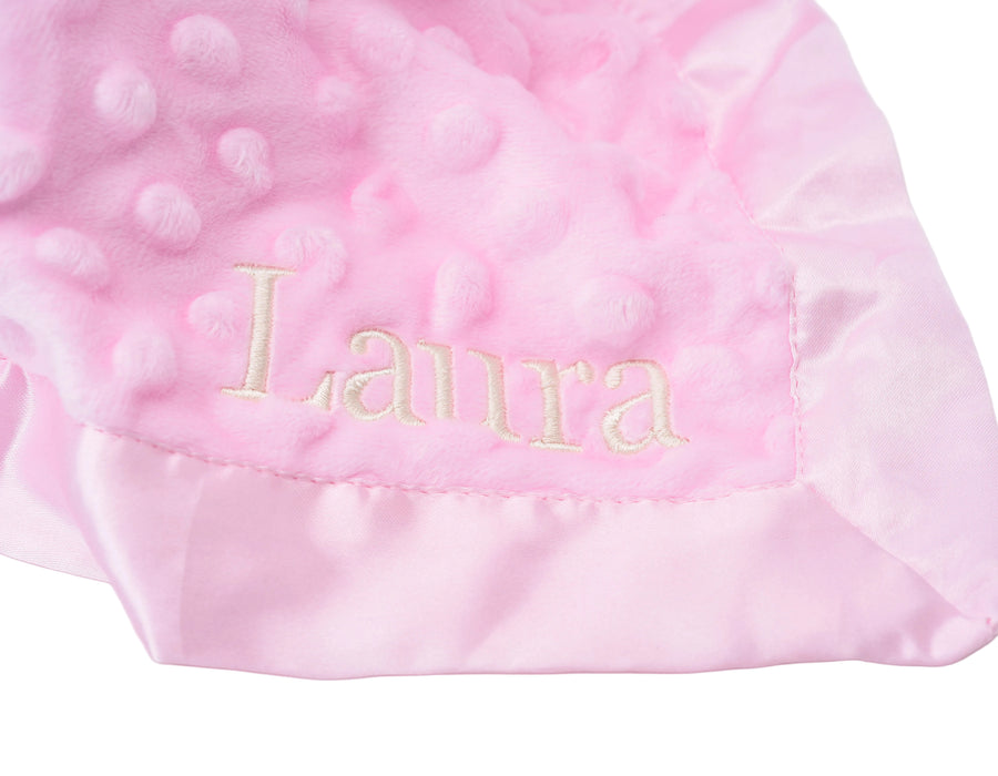 Baby Girls Personalised Pink Teddy Bear Comforter
