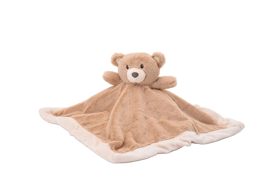 Personalised Baby Teddy Bear Comforter Toy, Brown