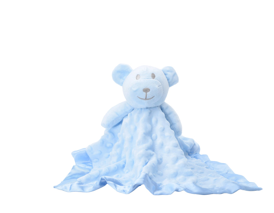 Baby Boys Personalised Blue Teddy Bear Comforter