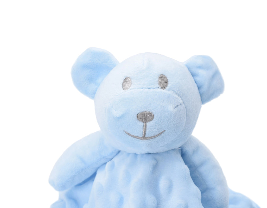 Baby Boys Personalised Blue Teddy Bear Comforter