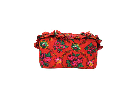 Luxury Ruffle UAE Heritage Pouch – Medium