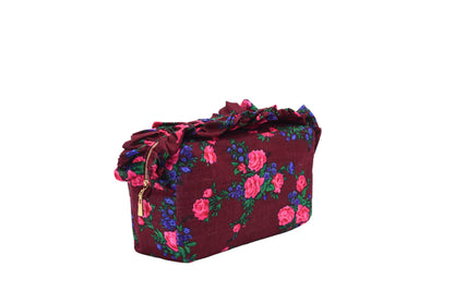 Arabic "Beauty" Ruffle Pouch, Medium