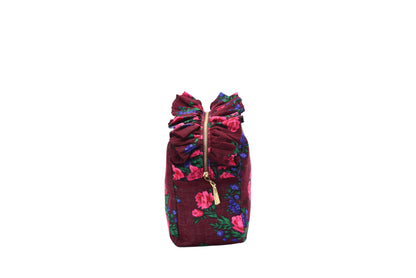 Arabic "Beauty" Ruffle Pouch, Medium