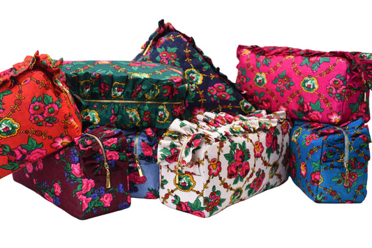 Luxury Personalised LargeRuffle Heritage Pouch