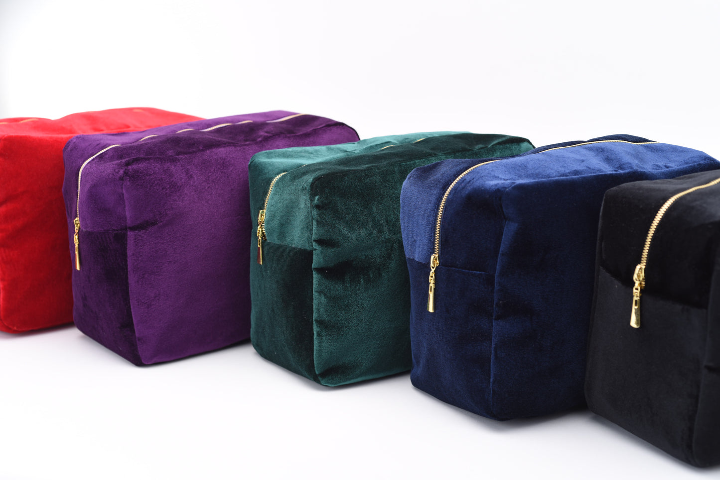Luxury Personalised Velvet Large Pouch, Bold Edit