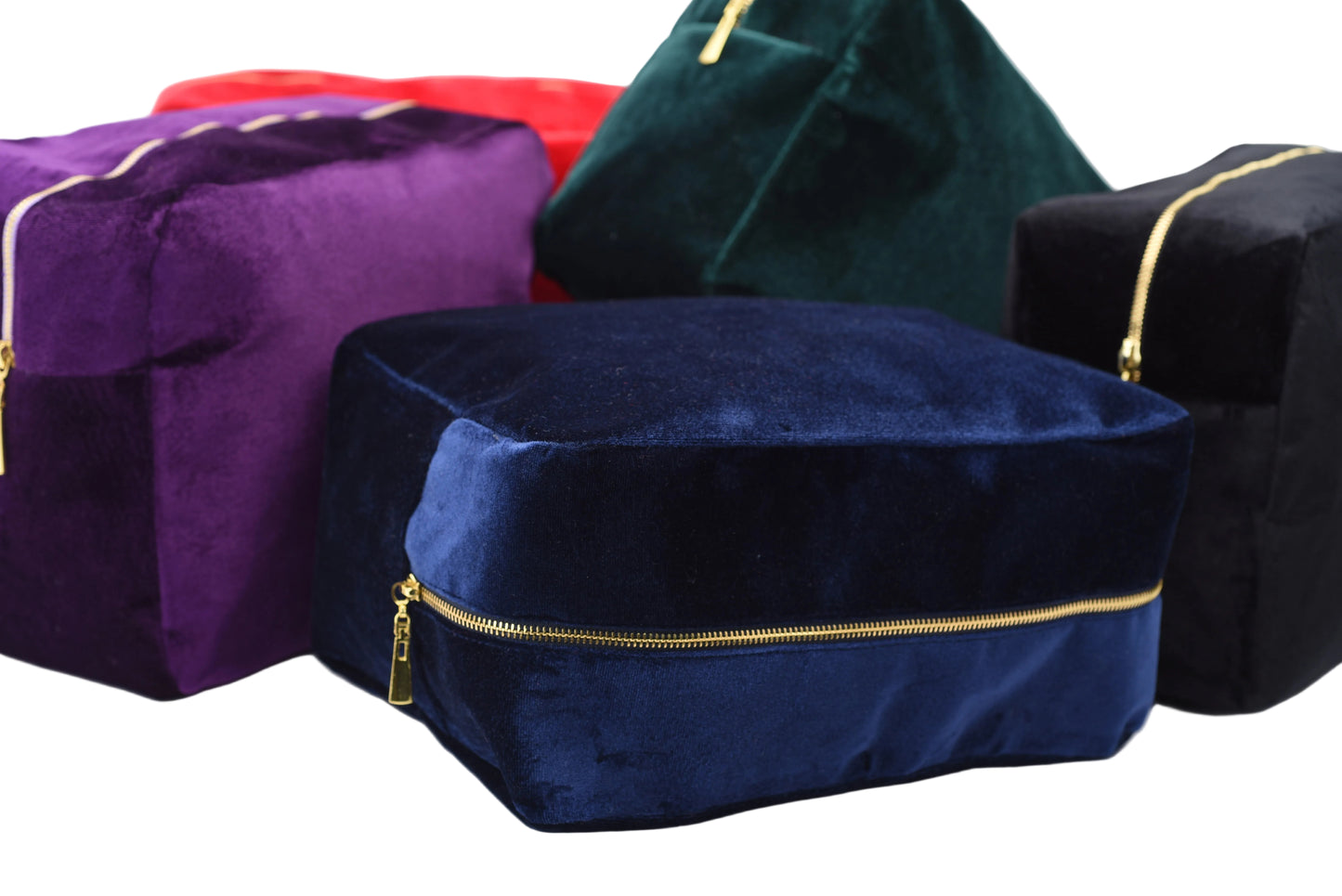 Luxury Personalised Velvet Large Pouch, Bold Edit
