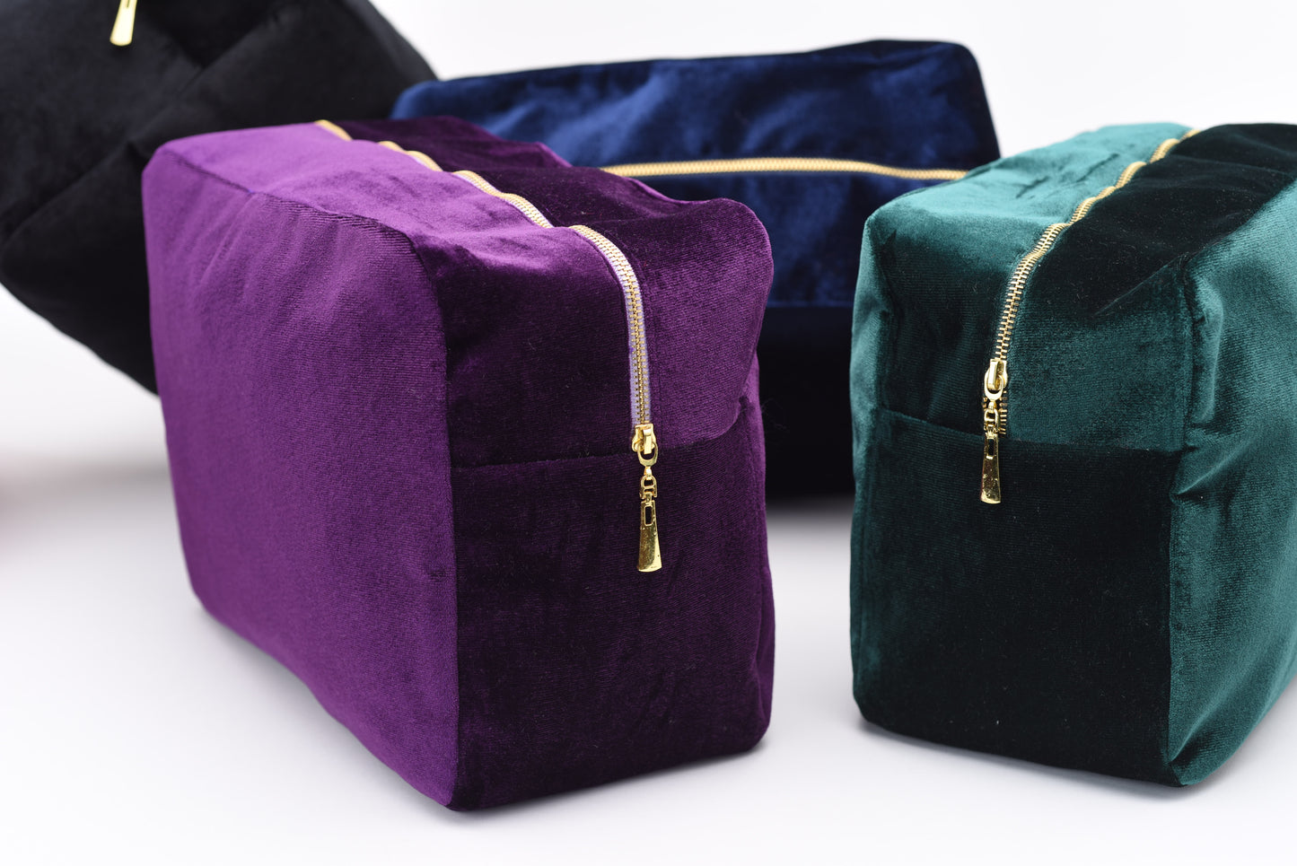 Luxury Personalised Velvet Large Pouch, Bold Edit