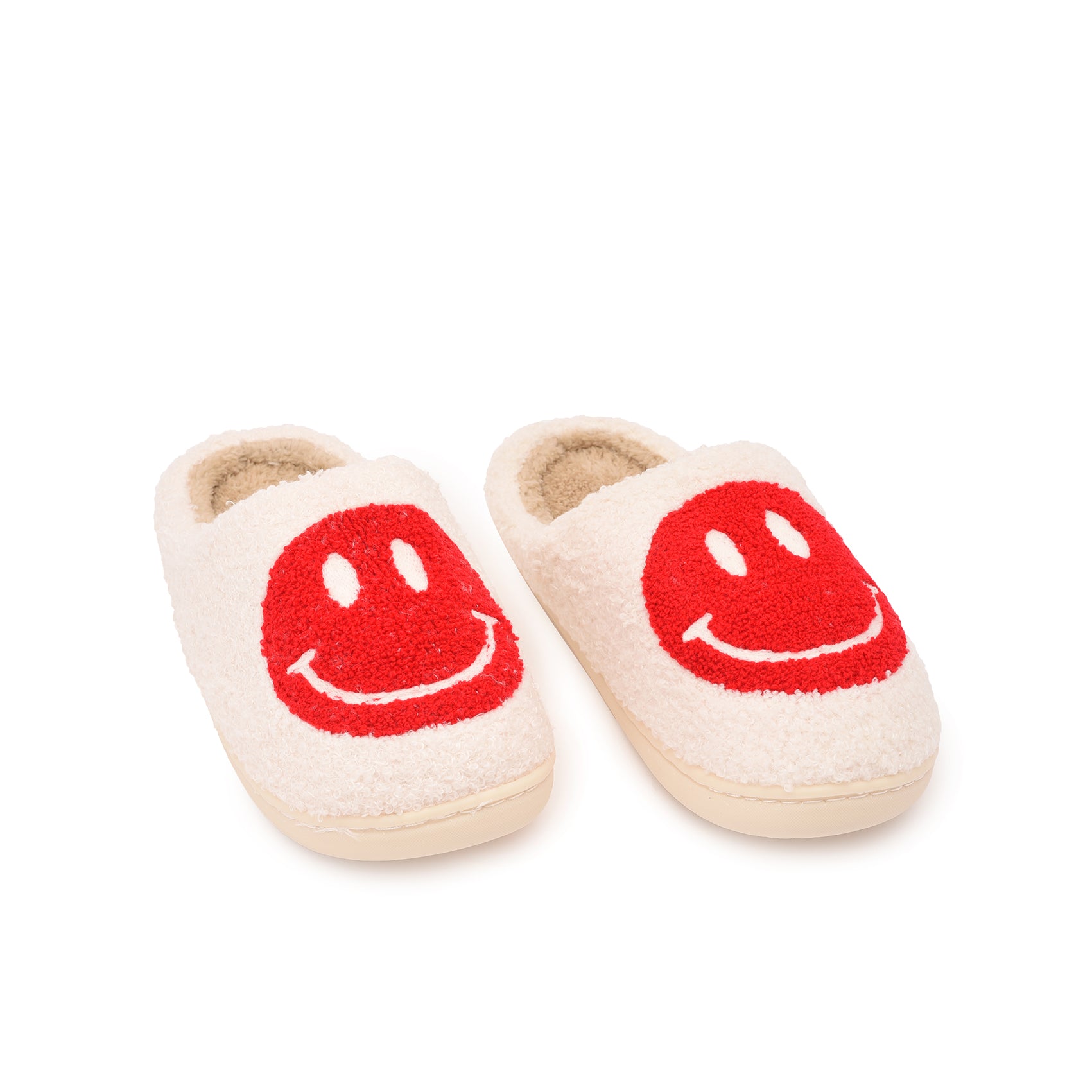 Smiley Slipper - White & Red - The Happy Tribe