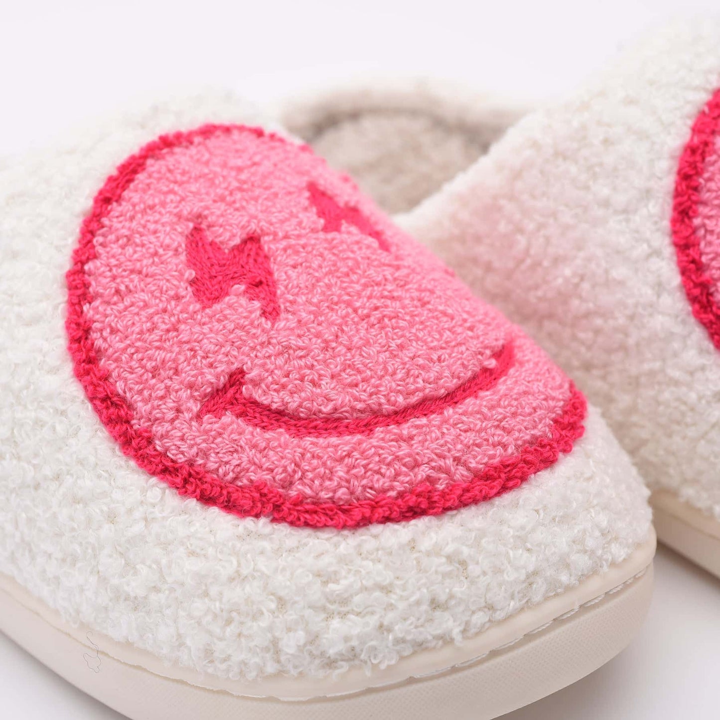 Lightning Smiley Slipper - Pink - The Happy Tribe