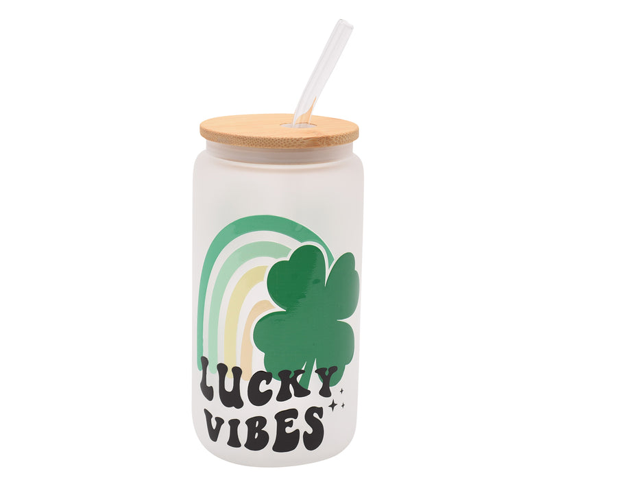 “Lucky VIbes” Glass Cup