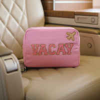 Baby Pink Large Pouch - "Vacay" - The Happy Tribe