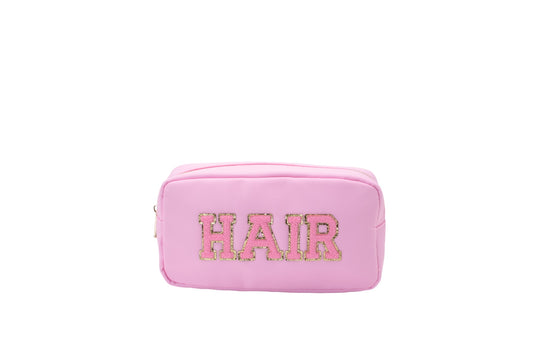 "Hair" Medium Pouch, Baby Pink