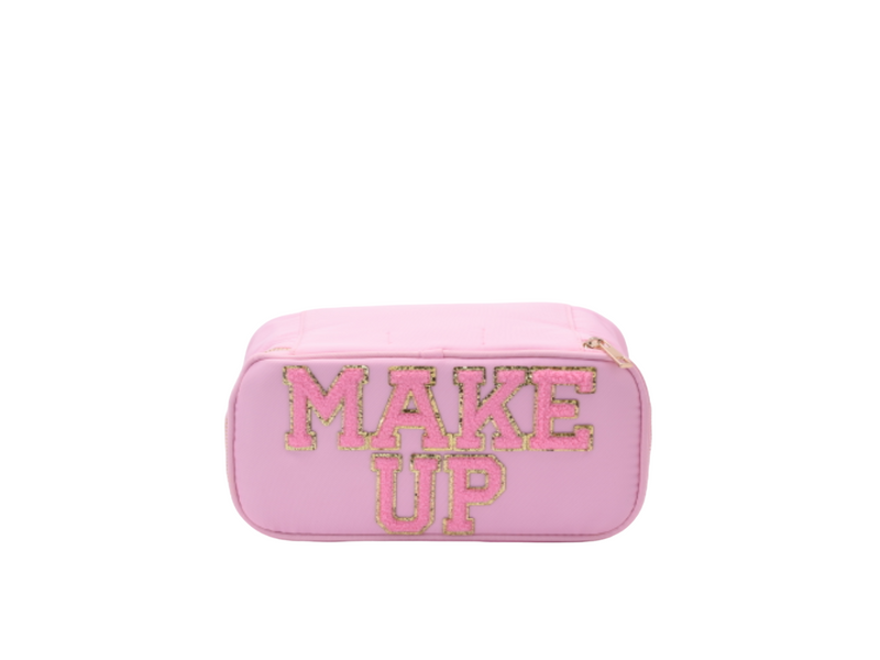Baby Pink Solid Make Up Case - 
