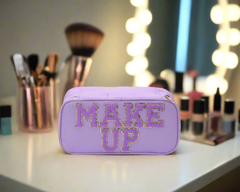 Lilac Solid Make Up Case - 