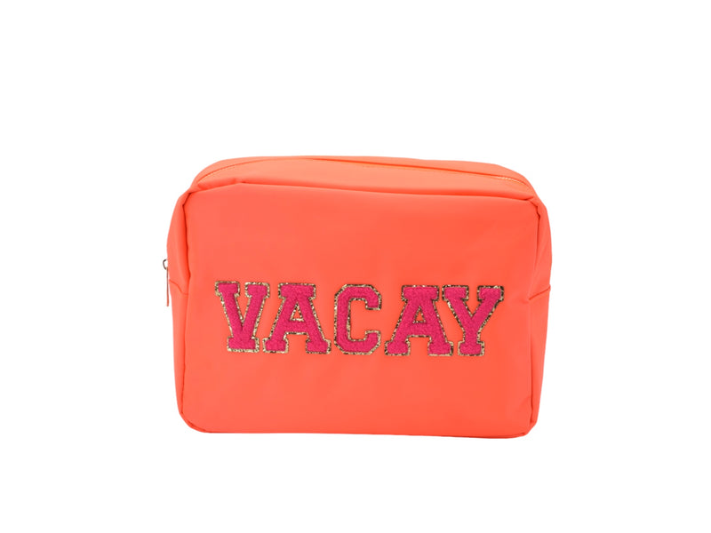 Neon Orange Large Pouch - 