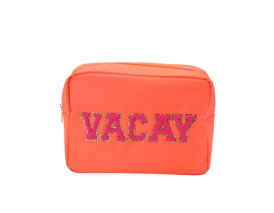 Neon Orange Large Pouch - 