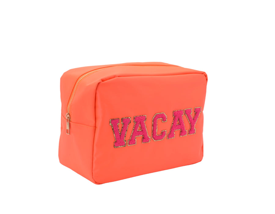 Neon Orange Large Pouch - 