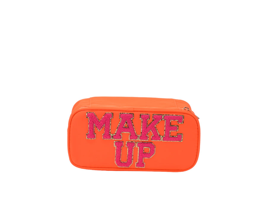 Neon Orange Solid Make Up Case - 