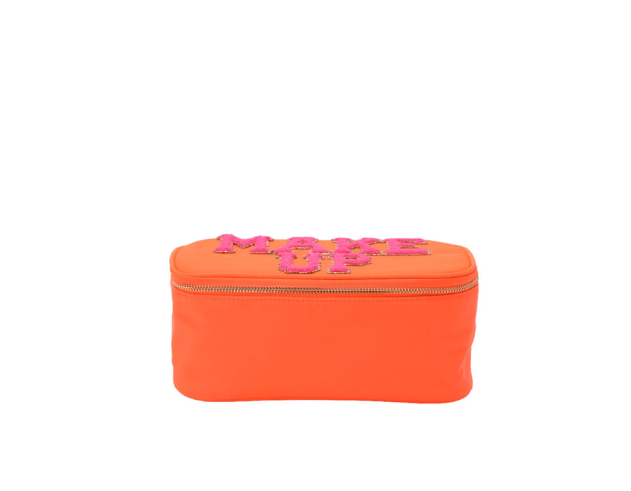 Neon Orange Solid Make Up Case - 