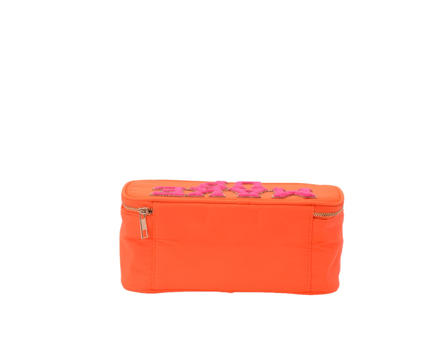 Neon Orange Solid Make Up Case - 