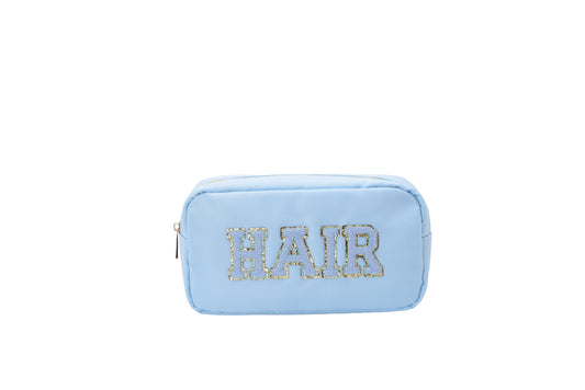 "Hair" Medium Pouch, Baby Blue
