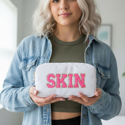 White Small Pouch - "Skin" - The Happy Tribe